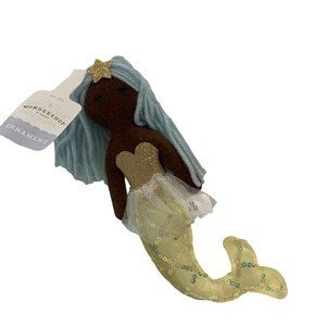 Target Wondershop African American Mermaid Plush Doll Christmas Ornament New